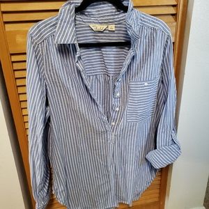 Half Button Down Collard Shirt
